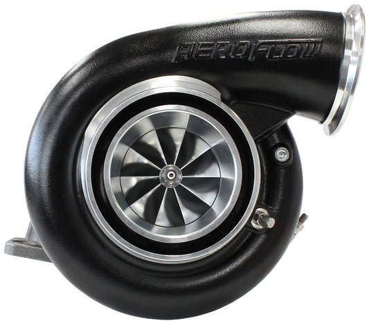BOOSTED 7975 T4 1.15 Turbocharger 1450HP, Hi Temp Black Finish   External Wastegate, T4 Inlet Flange, V-Band Exhaust Flange