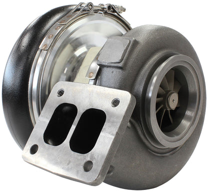 BOOSTED 7975 T4 1.15 Turbocharger 1450HP, Hi Temp Black Finish   External Wastegate, T4 Inlet Flange, V-Band Exhaust Flange