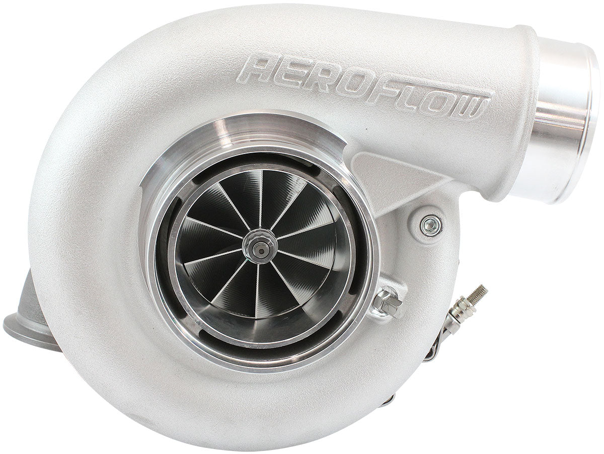 BOOSTED 7375 Dual V-Band 0.85 Turbocharger 1200HP, Natural Cast Finish   External Wastegate, V-Band Inlet & Exhaust Flanges