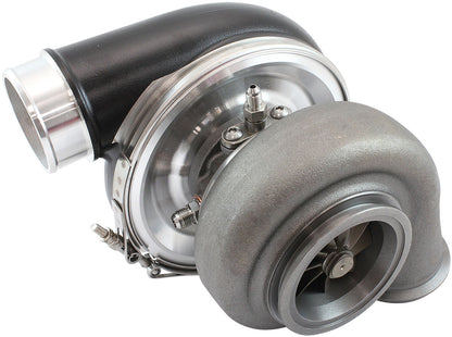 BOOSTED 7375 Dual V-Band 0.85 Turbocharger 1200HP, Hi Temp Black Finish   External Wastegate, V-Band Inlet & Exhaust Flanges