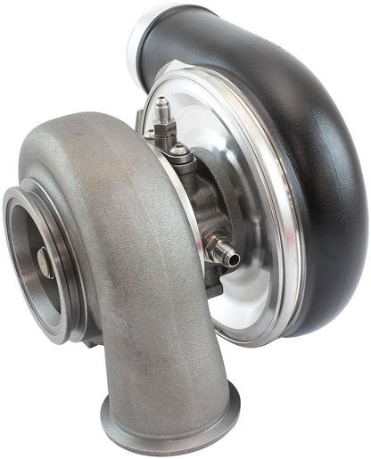 BOOSTED 7375 Dual V-Band 0.85 Turbocharger 1200HP, Hi Temp Black Finish   External Wastegate, V-Band Inlet & Exhaust Flanges