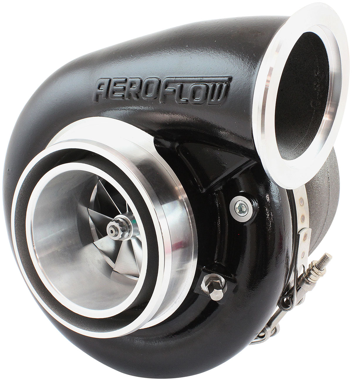 BOOSTED 7975 Dual V-Band 0.85 Turbocharger 1450HP, Hi Temp Black Finish   External Wastegate, V-Band Inlet & Exhaust Flanges