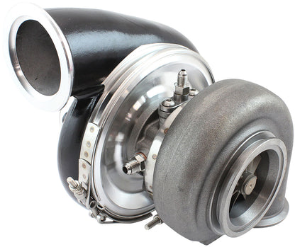 BOOSTED 7975 Dual V-Band 0.85 Turbocharger 1450HP, Hi Temp Black Finish   External Wastegate, V-Band Inlet & Exhaust Flanges
