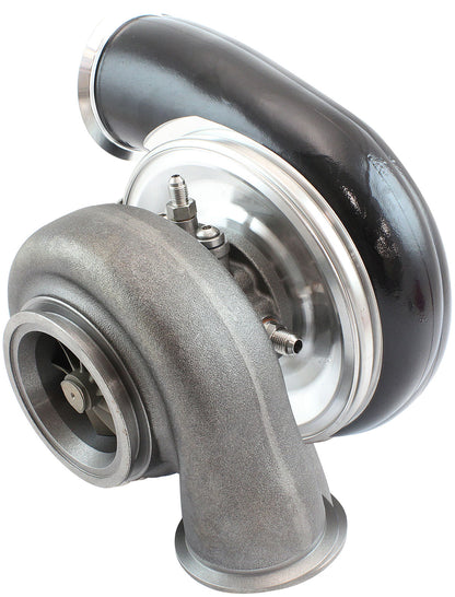 BOOSTED 7975 Dual V-Band 0.85 Turbocharger 1450HP, Hi Temp Black Finish   External Wastegate, V-Band Inlet & Exhaust Flanges