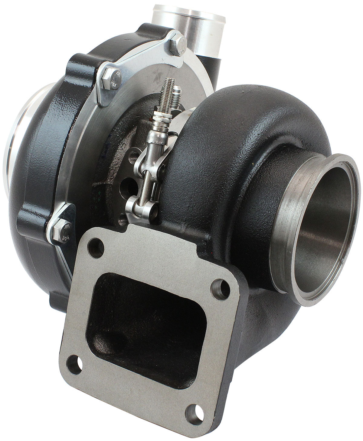 BOOSTED 6262 T4 1.01 Turbocharger 900HP, Hi Temp Black Finish   External Wastegate, T4 Inlet Flange, V-Band Exhaust Flange