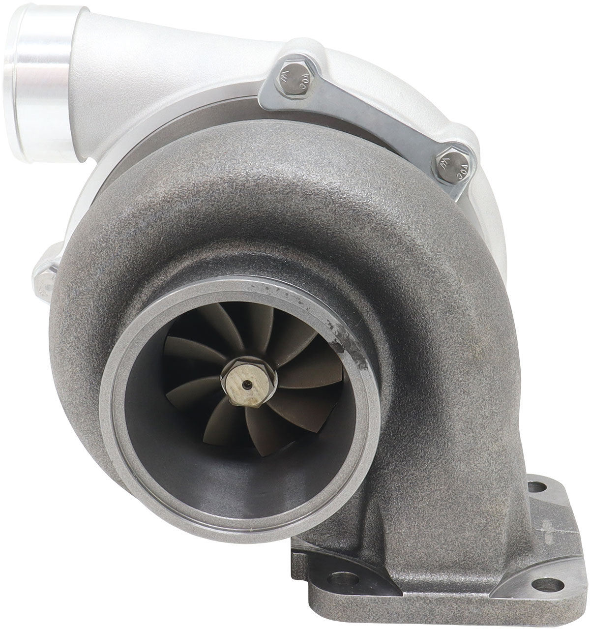 BOOSTED 6862 T4 1.00 Turbocharger 1050HP, Natural Cast Finish   External Wastegate, T4 Inlet Flange, V-Band Exhaust Flange