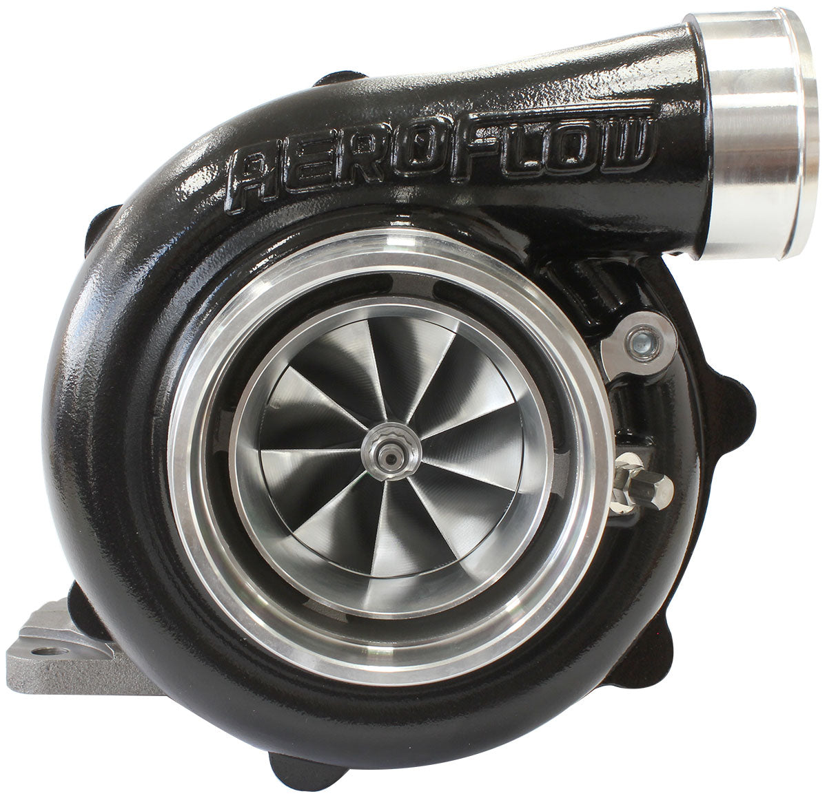 BOOSTED 6862 T4 .82 Turbocharger 1050HP, Hi Temp Black Finish   External Wastegate, T4 Inlet Flange, V-Band Exhaust Flange