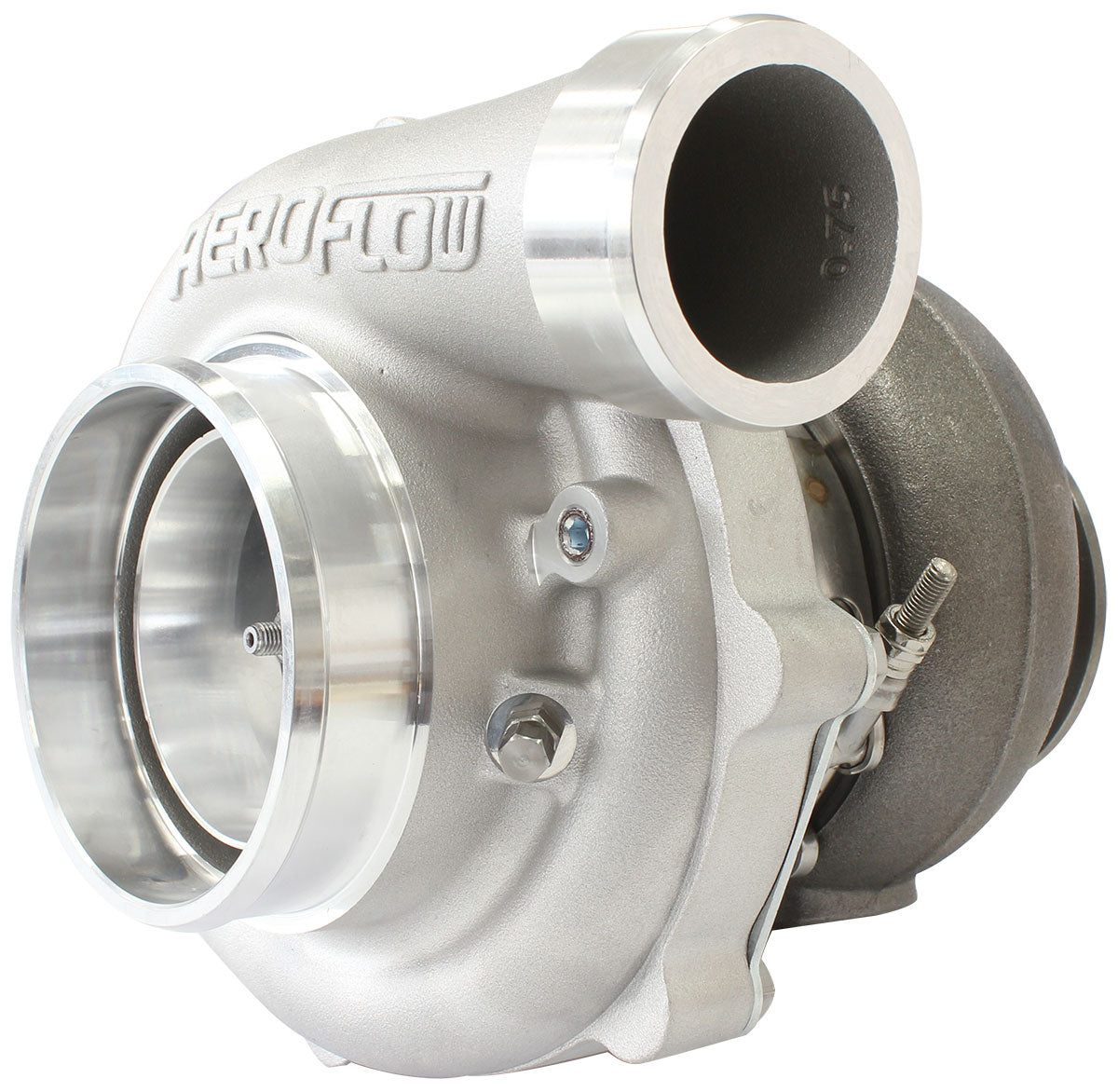 BOOSTED 6862 T4 .82 Turbocharger 1050HP, Natural Cast Finish   External Wastegate, T4 Inlet Flange, V-Band Exhaust Flange