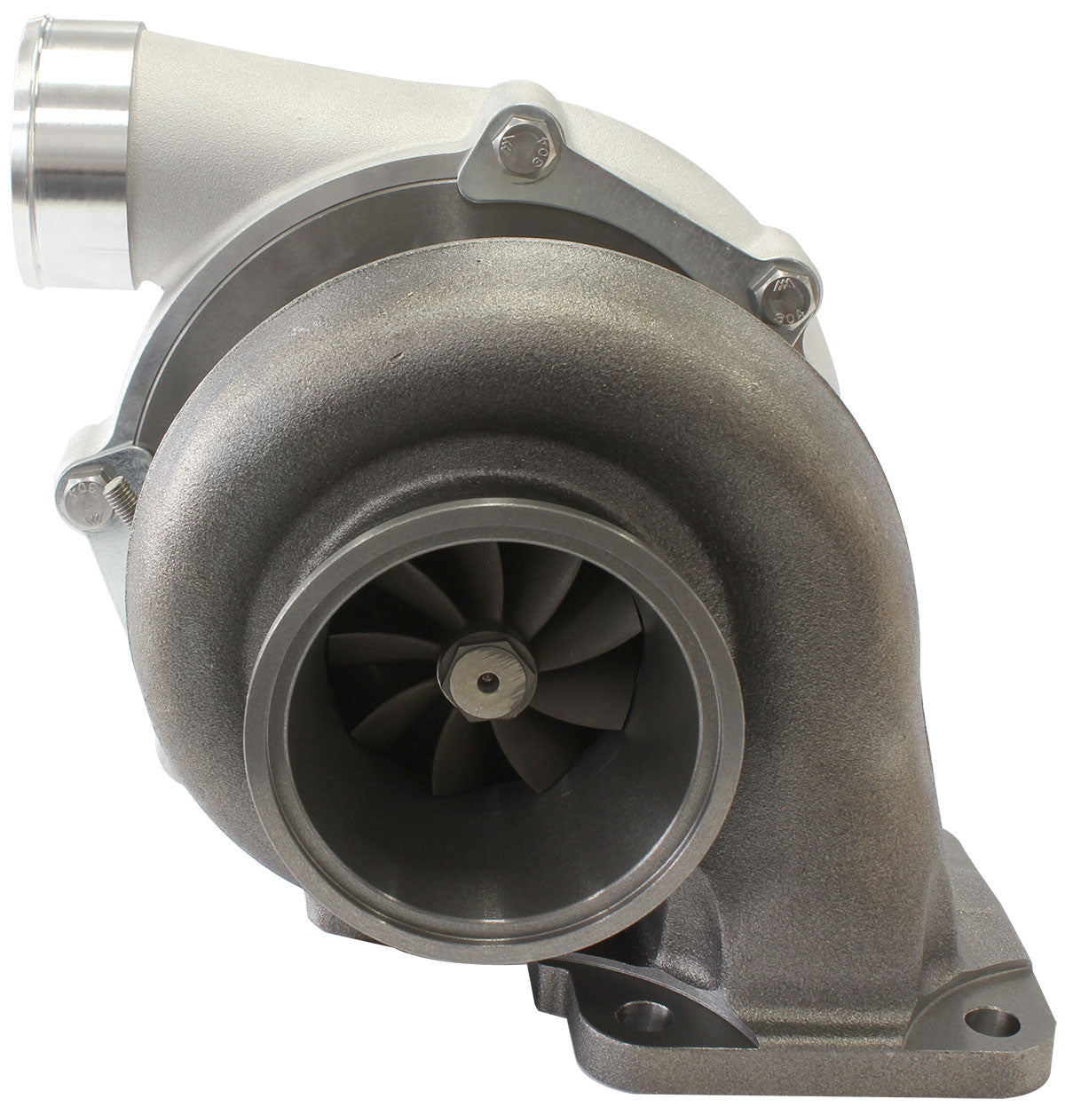BOOSTED 6862 T4 .82 Turbocharger 1050HP, Natural Cast Finish   External Wastegate, T4 Inlet Flange, V-Band Exhaust Flange