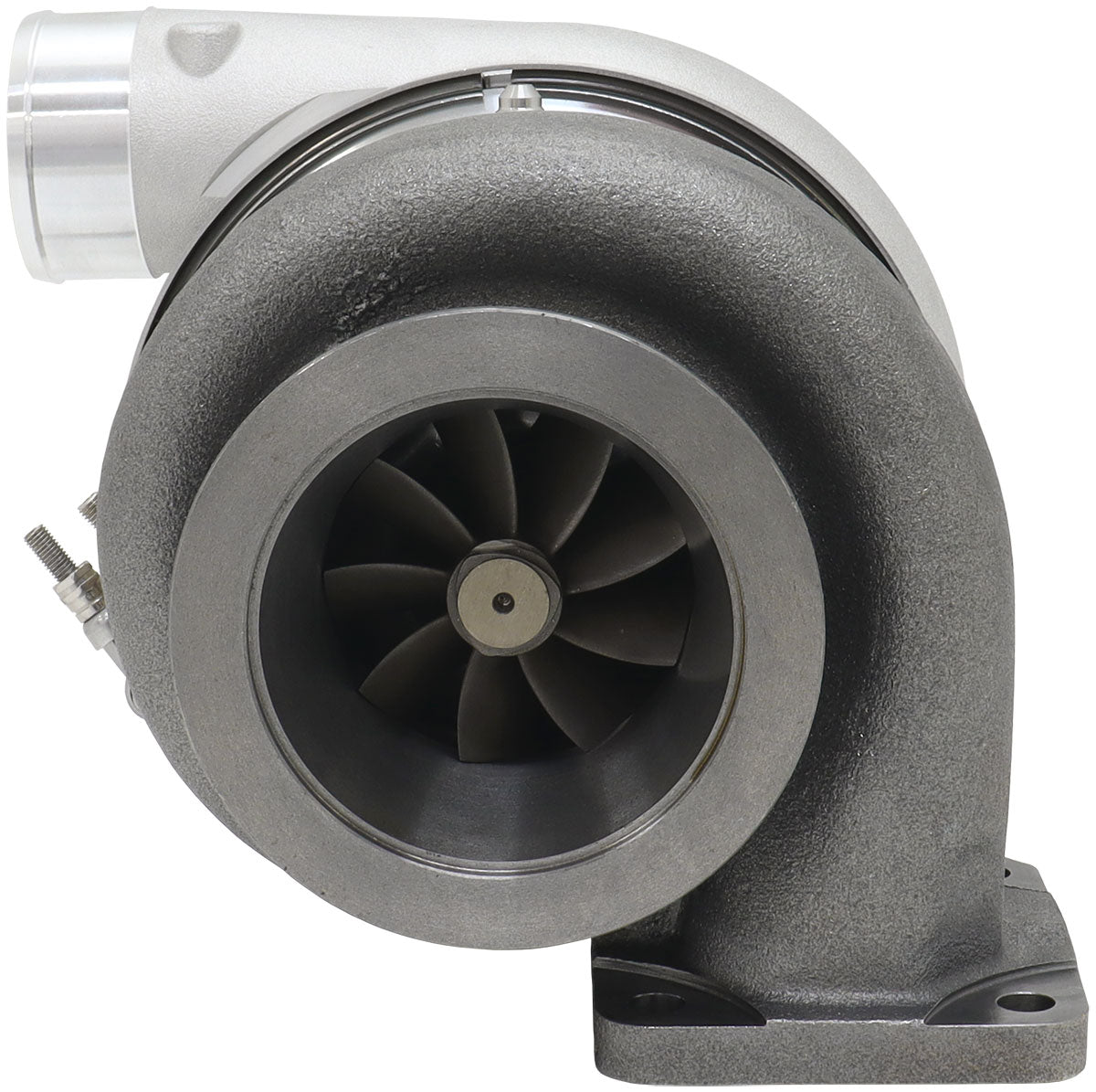 BOOSTED 6270 T4 0.85 Turbocharger 900HP, Natural Cast Finish   External Wastegate, T4 Inlet Flange, V-Band Exhaust Flange