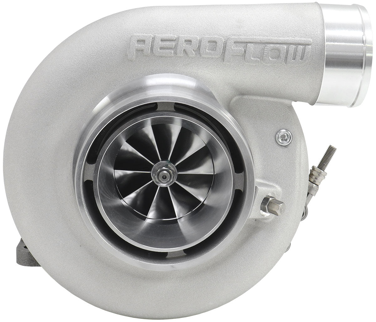 BOOSTED 6270 T4 1.06 Turbocharger 900HP, Natural Cast Finish   External Wastegate, T4 Inlet Flange, V-Band Exhaust Flange