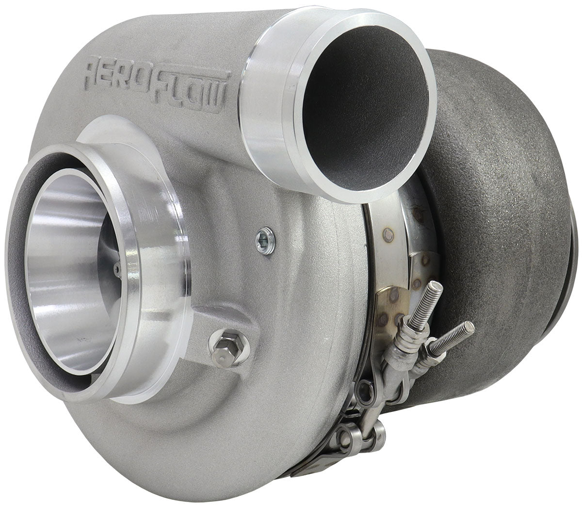 BOOSTED 6270 T4 1.06 Turbocharger 900HP, Natural Cast Finish   External Wastegate, T4 Inlet Flange, V-Band Exhaust Flange