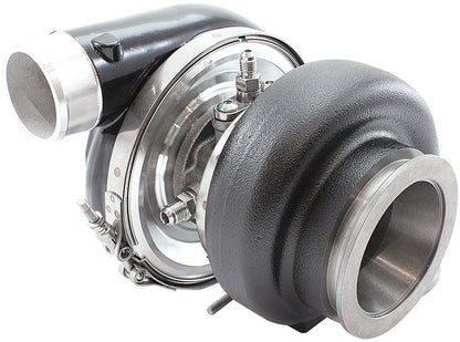 BOOSTED 7170 V-Band 0.85 Turbocharger 1150HP, Black Finish   External Wastegate, V-Band Inlet Flange, V-Band Exhaust Flange