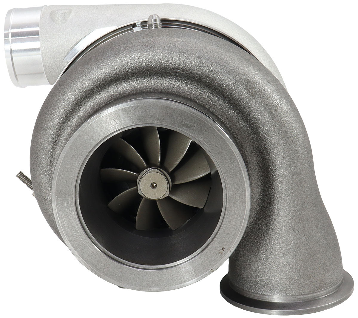 BOOSTED 7170 V-Band 0.85 Turbocharger 1150HP, Natural Cast Finish   External Wastegate, V-Band Inlet Flange, V-Band Exhaust Flange