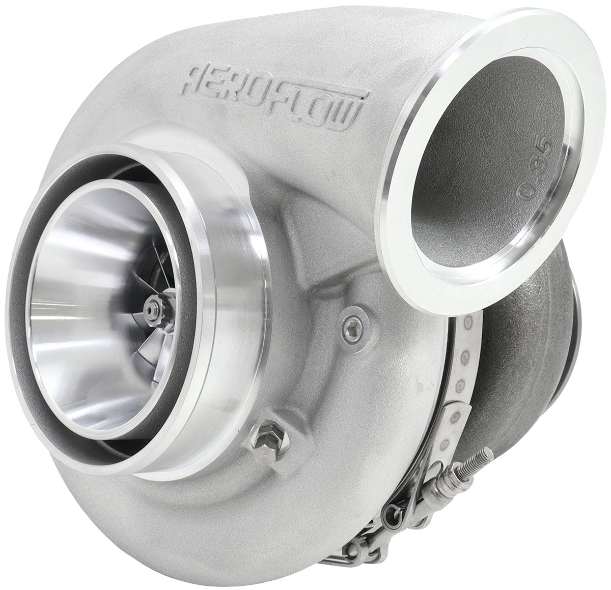 BOOSTED 6782.85 V-BandTurbocharger 1125HP, Natural Cast Finish   External Wastegate, V-Band Inlet Flange, V-Band Exhaust Flange