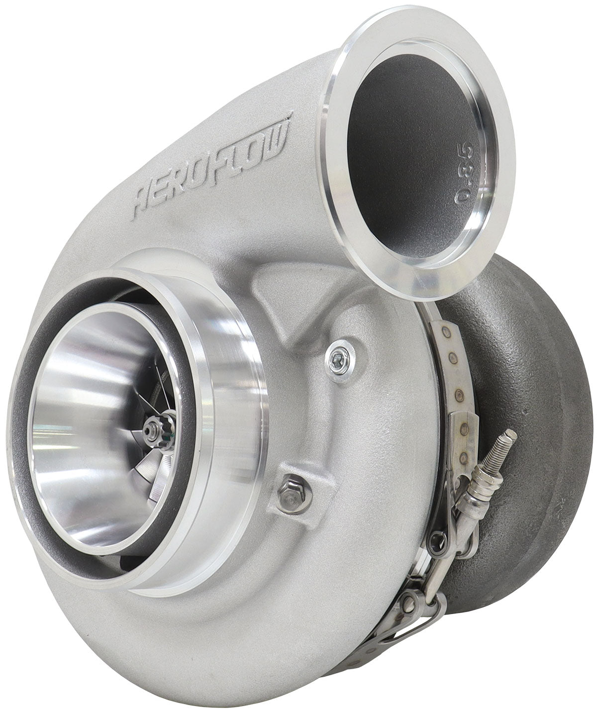 BOOSTED 6782 1.01 V-Band Turbocharger 1125HP, Natural Cast Finish   External Wastegate, V-Band Inlet Flange, V-Band Exhaust Flange