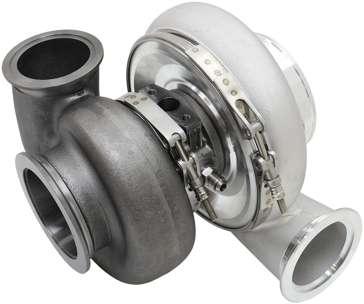 BOOSTED 6782 1.01 V-Band Turbocharger 1125HP, Natural Cast Finish   External Wastegate, V-Band Inlet Flange, V-Band Exhaust Flange