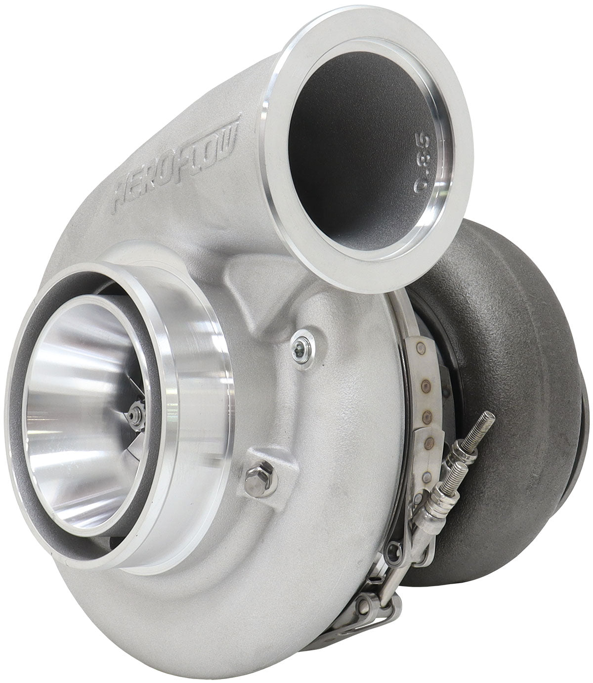 BOOSTED 6782 1.15 V-Band Turbocharger 1125HP, Natural Cast Finish   External Wastegate, V-Band Inlet Flange, V-Band Exhaust Flange