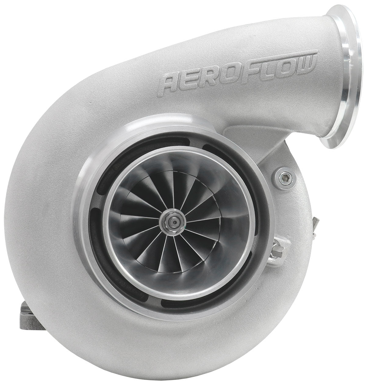 BOOSTED 7282 1.15 T4 Turbocharger 1350HP, Natural Cast Finish   External Wastegate, T4 Inlet Flange, V-Band Exhaust Flange
