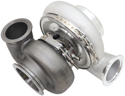 BOOSTED 7282 V-BAND 1.01 Turbocharger 1350HP, Natural Cast Finish   External Wastegate, V-Band Inlet Flange, V-Band Exhaust Flange