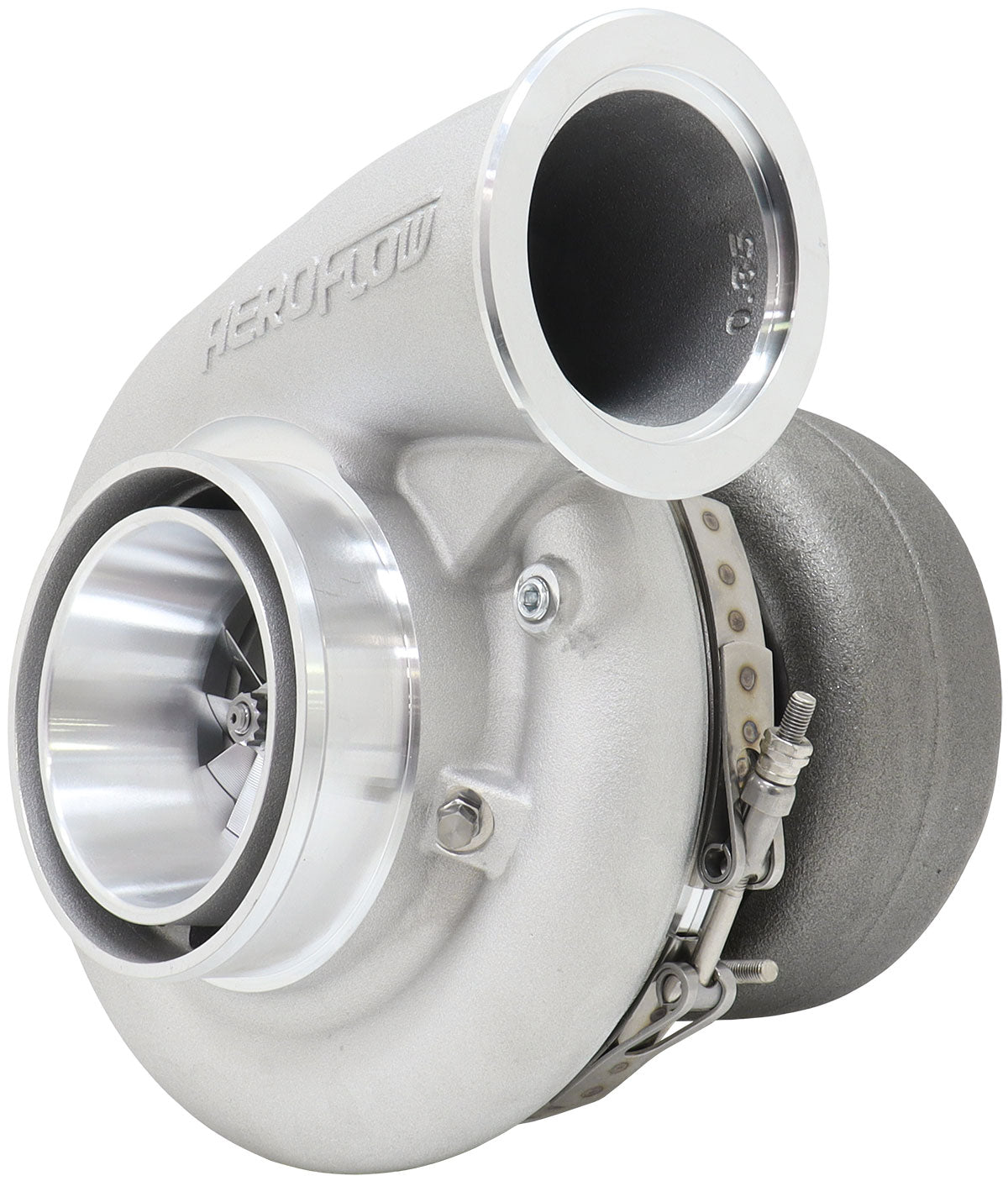 BOOSTED 7682 T4 1.01 Turbocharger 1500HP, Natural Cast Finish   External Wastegate, T4 Inlet Flange, V-Band Exhaust Flange