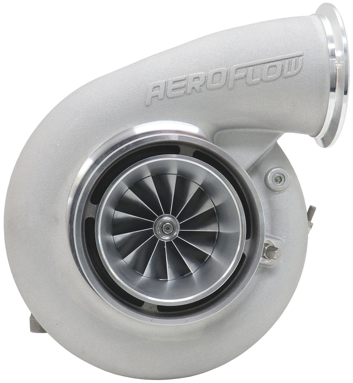 BOOSTED 7682 T4 1.15 Turbocharger 1500HP, Natural Cast Finish   External Wastegate, T4 Inlet Flange, V-Band Exhaust Flange