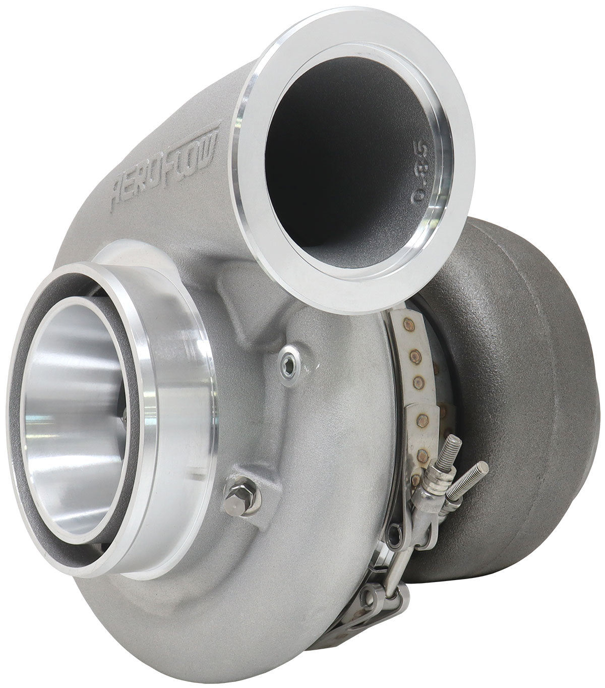 BOOSTED 7682 T4 1.15 Turbocharger 1500HP, Natural Cast Finish   External Wastegate, T4 Inlet Flange, V-Band Exhaust Flange