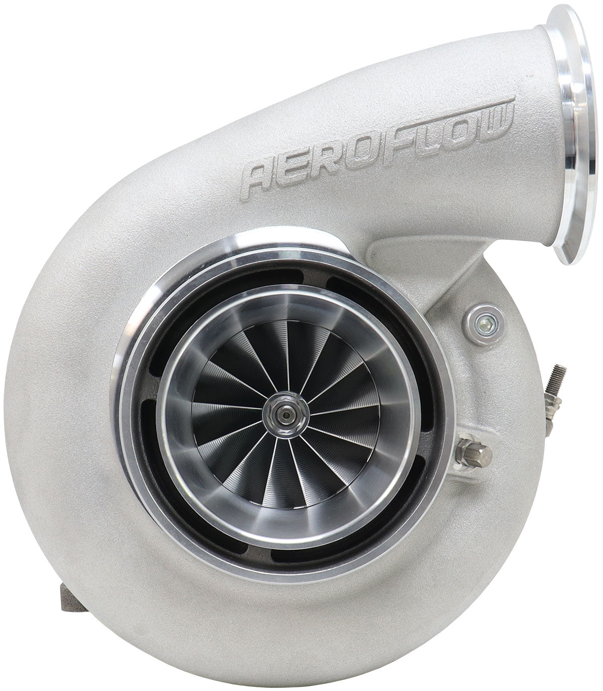 BOOSTED 7682 T4 1.28 Turbocharger 1500HP, Natural Cast Finish   External Wastegate, T4 Inlet Flange, V-Band Exhaust Flange