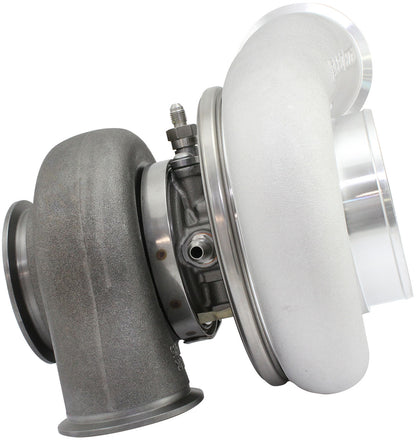 BOOSTED 7682 V-BAND .85 Turbocharger 1500HP, Natural Cast Finish   External Wastegate, V-Band Inlet Flange, V-Band Exhaust Flange
