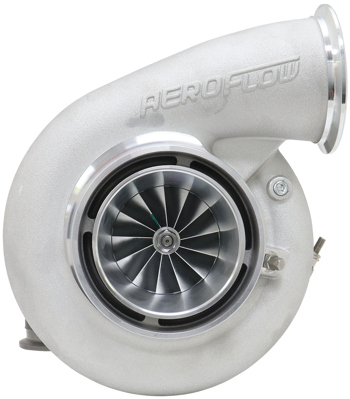 BOOSTED 7682 V-BAND 1.15 Turbocharger 1500HP, Natural Cast Finish   External Wastegate, V-Band Inlet Flange, V-Band Exhaust Flange