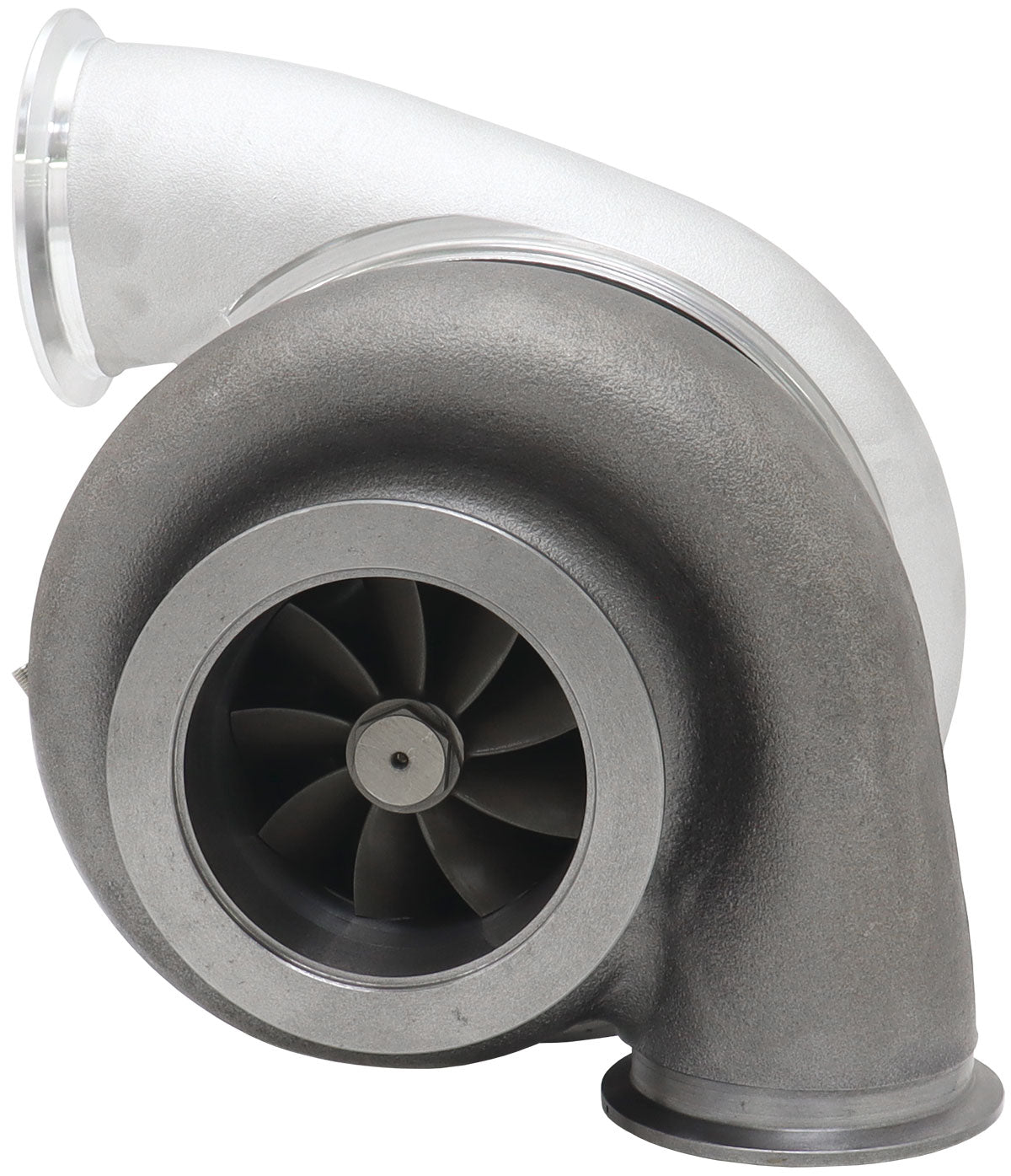 BOOSTED 7682 V-BAND 1.15 Turbocharger 1500HP, Natural Cast Finish   External Wastegate, V-Band Inlet Flange, V-Band Exhaust Flange