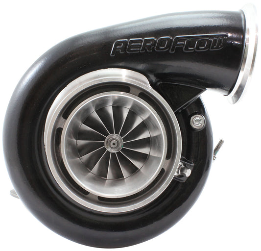 BOOSTED 7682 V-BAND 1.28 Turbocharger 1500HP, Hi Temp Black Finish   External Wastegate, V-Band Inlet Flange, V-Band Exhaust Flange