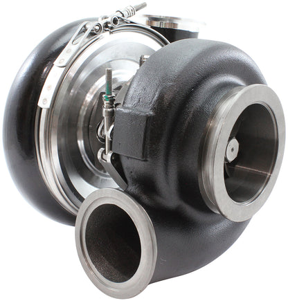 BOOSTED 7682 V-BAND 1.28 Turbocharger 1500HP, Hi Temp Black Finish   External Wastegate, V-Band Inlet Flange, V-Band Exhaust Flange