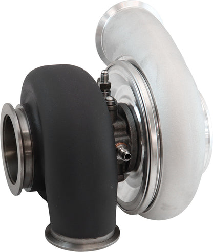 BOOSTED 7682 V-BAND 1.28 Turbocharger 1500HP, Natural Cast Finish   External Wastegate, V-Band Inlet Flange, V-Band Exhaust Flange