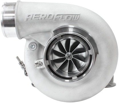 BOOSTED 7375 1.28 Reverse Rotation Turbocharger 1200HP, Natural Cast Finish   External Wastegate, V-Band Inlet & Exhaust Flanges