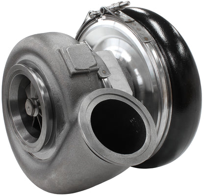BOOSTED 7975 1.01 Reverse Rotation Turbocharger 1450HP, Hi Temp Black Finish   External Wastegate, V-Band Inlet & Exhaust Flanges
