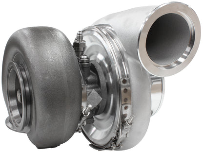 BOOSTED 7975 1.01 Reverse Rotation Turbocharger 1450HP, Natural Cast Finish   External Wastegate, V-Band Inlet & Exhaust Flanges
