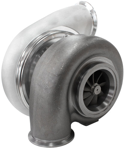 BOOSTED 7975 1.15 Reverse Rotation Turbocharger 1450HP, Natural Cast Finish   External Wastegate, V-Band Inlet & Exhaust Flanges