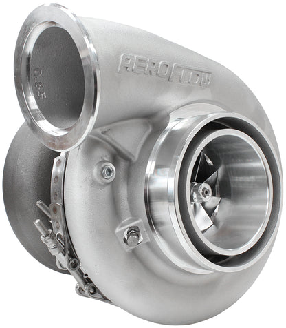 BOOSTED 7975 1.28 Reverse Rotation Turbocharger 1450HP, Natural Cast Finish   External Wastegate, V-Band Inlet & Exhaust Flanges