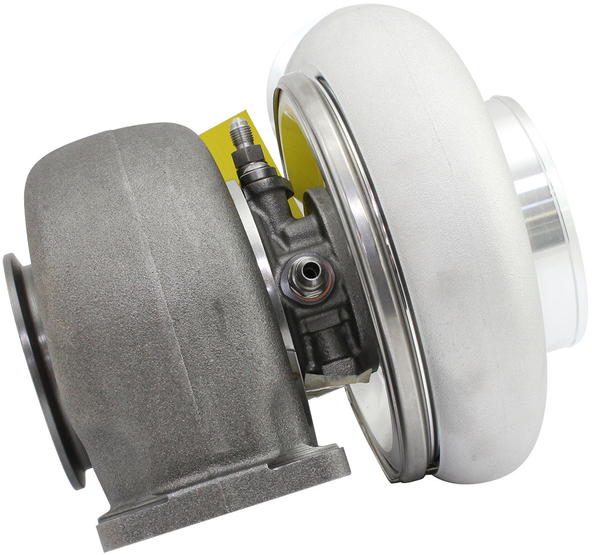 BOOSTED 8082 T4 1.01 Turbocharger 1600HP, Natural Cast Finish   External Wastegate, T4 Inlet Flange, V-Band Exhaust Flange