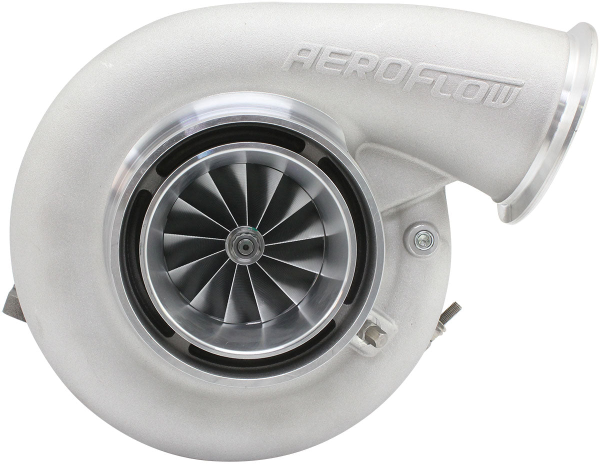 BOOSTED 8082 T4 1.15 Turbocharger 1600HP, Natural Cast Finish   External Wastegate, T4 Inlet Flange, V-Band Exhaust Flange