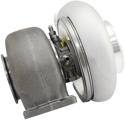 BOOSTED 8082 T4 1.15 Turbocharger 1600HP, Natural Cast Finish   External Wastegate, T4 Inlet Flange, V-Band Exhaust Flange