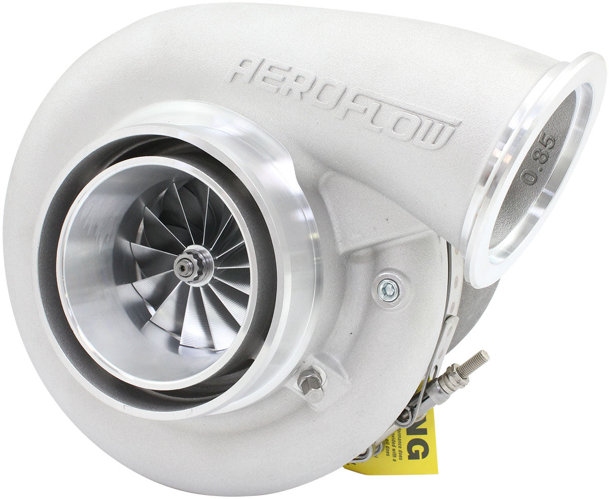 BOOSTED 8082 T4 1.28 Turbocharger 1600HP, Natural Cast Finish   External Wastegate, T4 Inlet Flange, V-Band Exhaust Flange