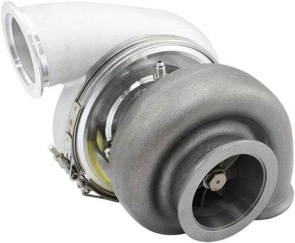 BOOSTED 8082 V-BAND 1.15 Turbocharger 1600HP, Natural Cast Finish   External Wastegate, V-Band Inlet Flange, V-Band Exhaust Flange