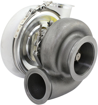 BOOSTED 8082 V-BAND 1.15 Turbocharger 1600HP, Natural Cast Finish   External Wastegate, V-Band Inlet Flange, V-Band Exhaust Flange