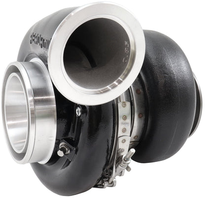 BOOSTED 8082 V-BAND 1.28 Turbocharger 1600HP, Hi Temp Black Finish   External Wastegate, V-Band Inlet Flange, V-Band Exhaust Flange