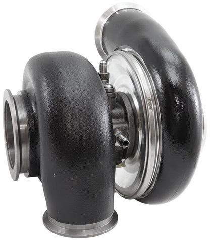 BOOSTED 8082 V-BAND 1.28 Turbocharger 1600HP, Hi Temp Black Finish   External Wastegate, V-Band Inlet Flange, V-Band Exhaust Flange