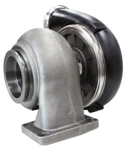BOOSTED 8077 T6 1.26 Turbocharger 1250HP, Hi Temp Black Finish   External Wastegate, T6 Twin Entry Inlet Flange, V-Band Exhaust Flange
