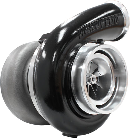 BOOSTED 94103 T6 1.24 Turbocharger 2500HP, Hi Temp Black Finish   External Wastegate, T6 Twin Entry Inlet Flange, V-Band Exhaust Flange