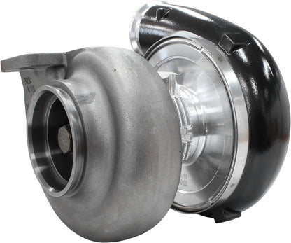 BOOSTED 94103 T6 1.24 Turbocharger 2500HP, Hi Temp Black Finish   External Wastegate, T6 Twin Entry Inlet Flange, V-Band Exhaust Flange